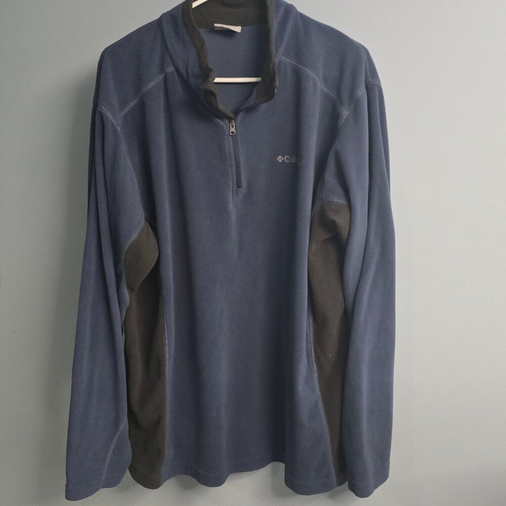 Columbia Sportsware lightweight fleece Navy/Gray quarter zip XL